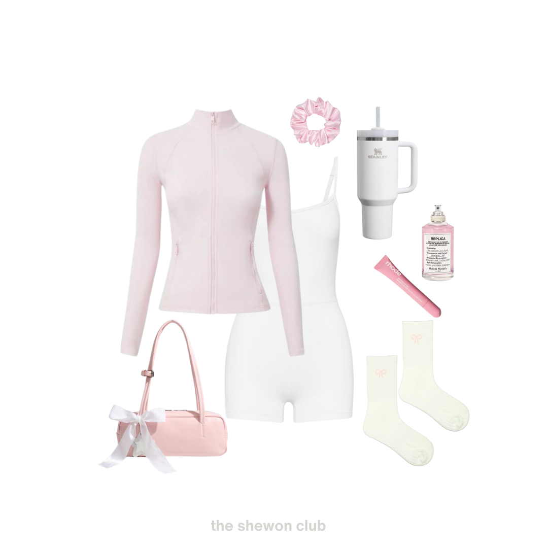 Blush Knot Pilates Grip Crew Socks