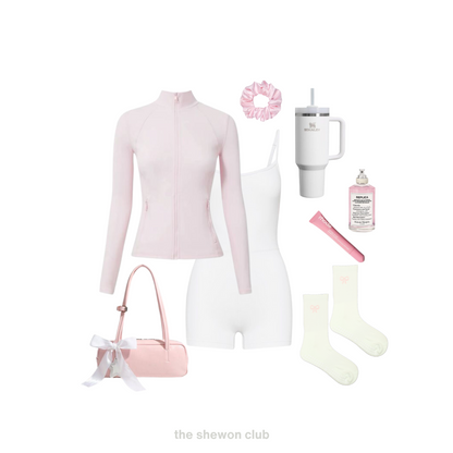 Blush Knot Pilates Grip Crew Socks