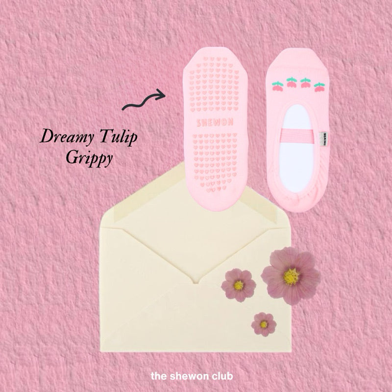 Dreamy Tulip Ballet Pilates Grip Socks