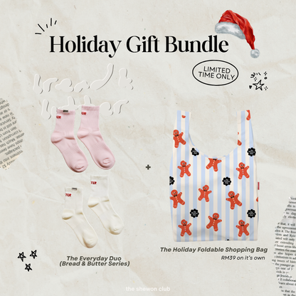 Butter and Flour everyday socks gift bundle with reusable bag