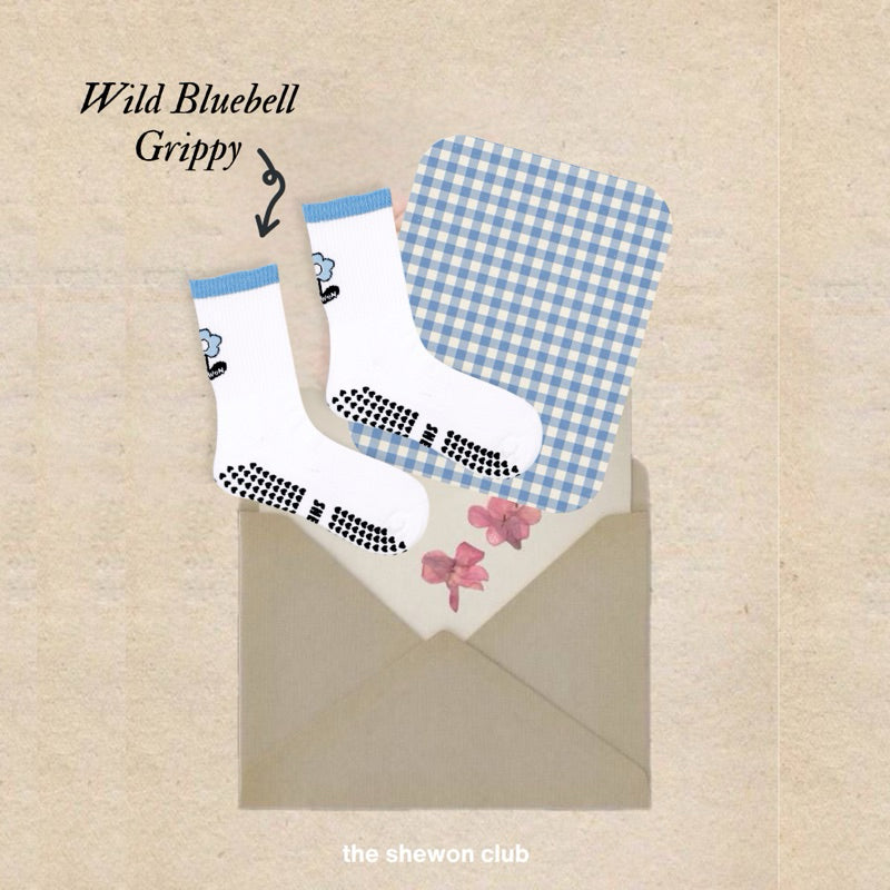 Wind Bluebell Pilates Grip Socks