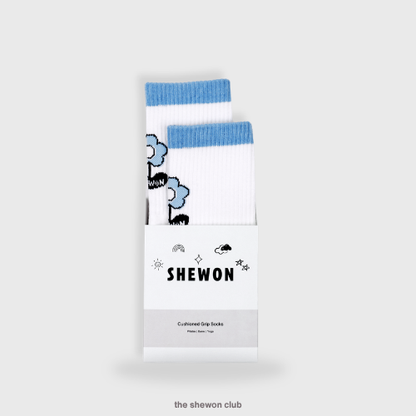 Wind Bluebell Pilates Grip Socks
